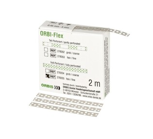 ORBIS Paseczki metalowe ORBI-Flex perforowane 2m szer. 5mm, gr. 0,045u drobnoziarniste FINE