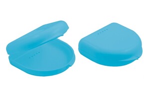Pudełka na aparaty i protezy małe ORBI-Bitebox jasnoniebieskie 1szt. #1 wysokość wew. 23mm Małe