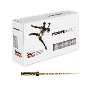 ProTaper GOLD 21mm F4 czarne dwa paski Sterile 6szt. Maillefer