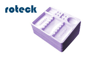 Tacki jednorazowe wrzosowe100szt Roteck 15x19cm