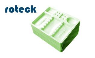 Tacki jednorazowe zielone100szt Roteck 15x19cm