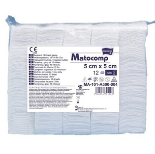 Kompresy gazowe 7x7cm 500szt. TZMO 17n 12w niejałowe