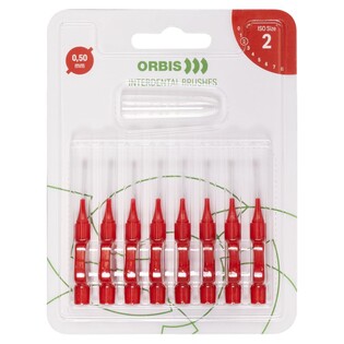 ORBIS Szczoteczki międzyzębowe 0,5 czerwone 8 sztuk