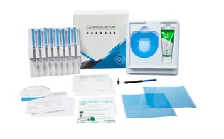 Opalescence zestaw 10% 8 strzyk. Regular/bezsmakowy 8 strzykawek x 1,2ml + pudełko na nakładki+pasta wyb.+blocout-resin 1,2ml+2xpłytka sof-tray Nadtlenek Karbamidu 10% nadtlenku wodoru 3,6%