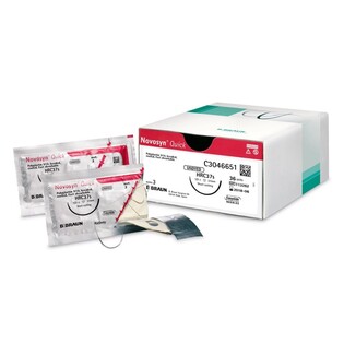 Novosyn Quick 4/0 70cm igła 17mm 1/2 koła okrągła Easyslide (HR17) 36szt/opak. C3046013 szew wchłanialny niebarwiony poliglaktynowy