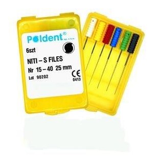 Pilniki S-NiTi 25mm 25 Poldent Endostar