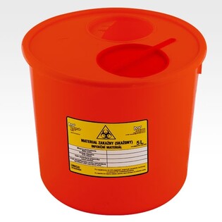 Pudełka na igły i odpady skażone duże 5L plastikowe