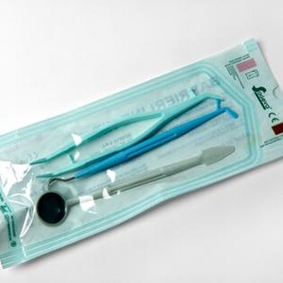 Zestaw narzędzi diagnostycznych sterylny j.u. (zgłębnik-upychadło,lusterko,pęseta) KIT DENTALE SOGEVA