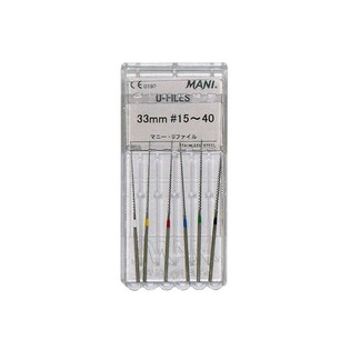 Pilniki U-file Mani 020 żółte 33mm 6szt/opak. (Endosonore) Ultrasonic