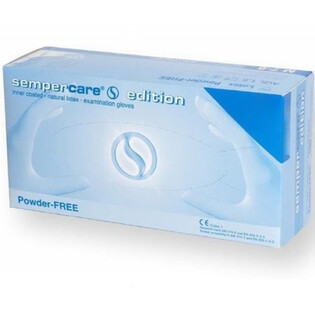 RĘKAWICZKI LATEKSOWE BEZPUDROWE SEMPER 100 SZT. - WARIANTY