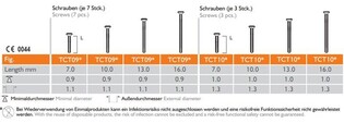 Meisinger Screw System - śruba 10mm 0.9/1.1mm uzupełnienie 1 sztuka