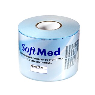 Rękaw do sterylizacji SoftMed 300mmx200m papierowo-foliowy niebieski