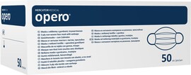 Maseczki Mercator OPERO niebieskie 50szt. 3-warstwowe typ II, z włókniny na gumkę