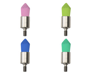 Szczoteczki płomyk nylonowy soft kolor/mix 100szt/op Premium Plus nakręcane