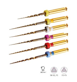 ORBIS Golden Taper Pilniki F2 31mm 6szt. czerwone