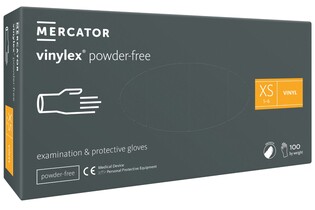 Rękawiczki XS vinyl Mercator 100szt/op