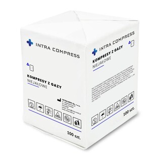 Kompresy gazowe 7,5x7,5cm 100 INTRA-MED 13n 8w 100szt/op