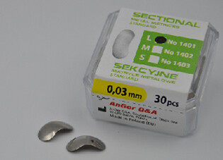 Matryce sekcyjne typ S grubość 0,03mm 30szt Anger