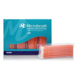 Pędzelki Microbrush Plus regular pomarańczowe 4 x 100 szt