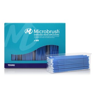 Pędzelki Microbrush Plus regular niebieskie 4 x 100 szt