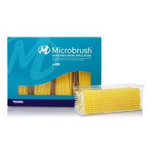 Pędzelki Microbrush Plus fine żółte 4 X 100 szt