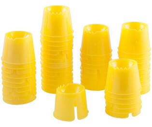 ORBIS Kieliszki jednorazowe żółte 50szt. plastikowe