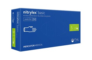 Rękawiczki XS nitryl Mercator Basic chabrowe 100szt/op. Mercator Medical