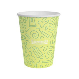 Kubeczki Graffiti limonkowe 100szt. duże Lime EURONDA