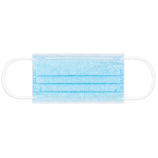 Maseczki EURONDA Graffiti typ IIR jasnoniebieskie na gumce 50szt. Light Blue