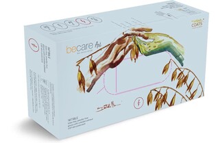 Rękawiczki M nitryl Coats BECARE ART 200szt jasno niebieskie z owsem bezpudrowe