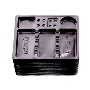 Tacki jednorazowe czarne 100szt Roteck 15x19cm