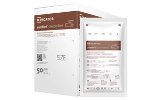 Rękawiczki 8,5 sterylne b/pudr Comfort MercatorMedical (50par/op)