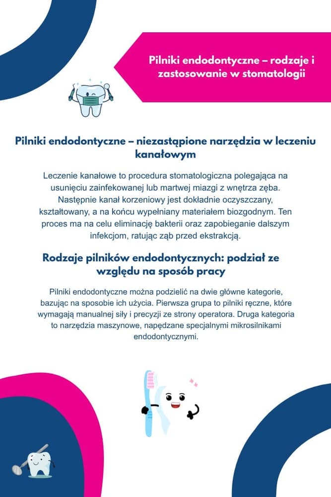 Rodzaje pilnikow endodontycznych