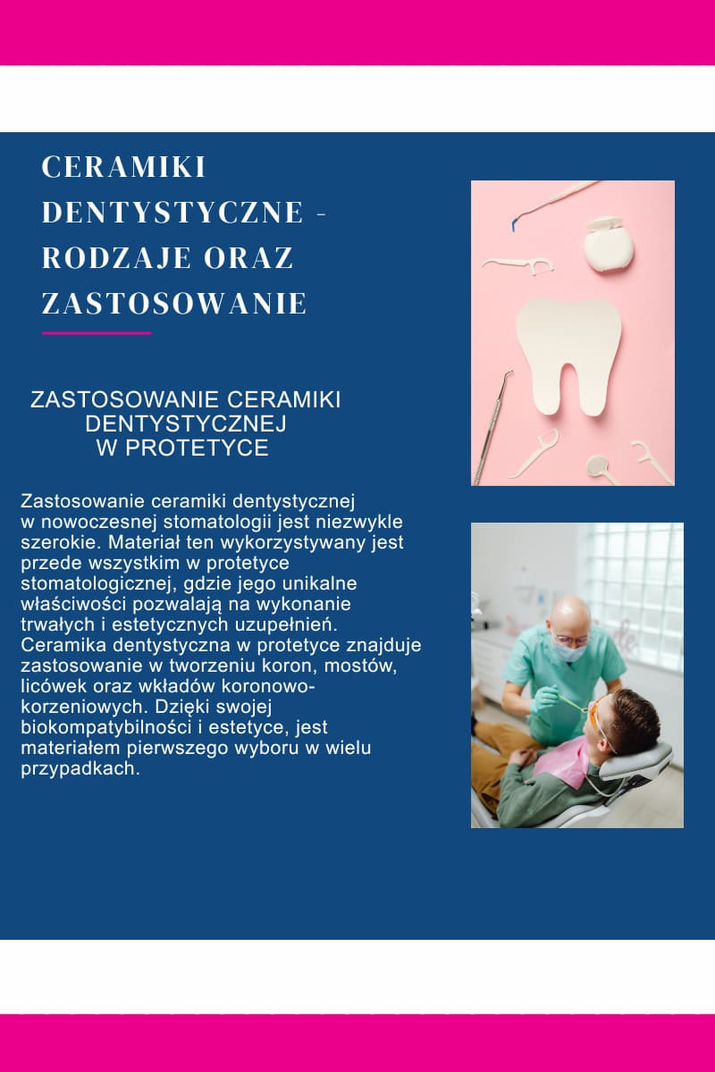 Ceramiki dentystyczne - rodzaje oraz zastosowanie