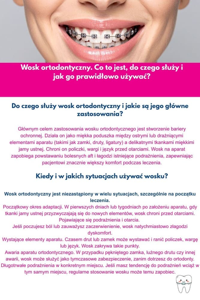 Kiedy używać wosk ortodontyczny