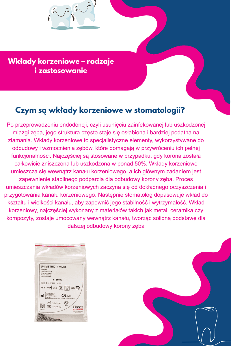 Wkłady korzeniowe zastosowanie
